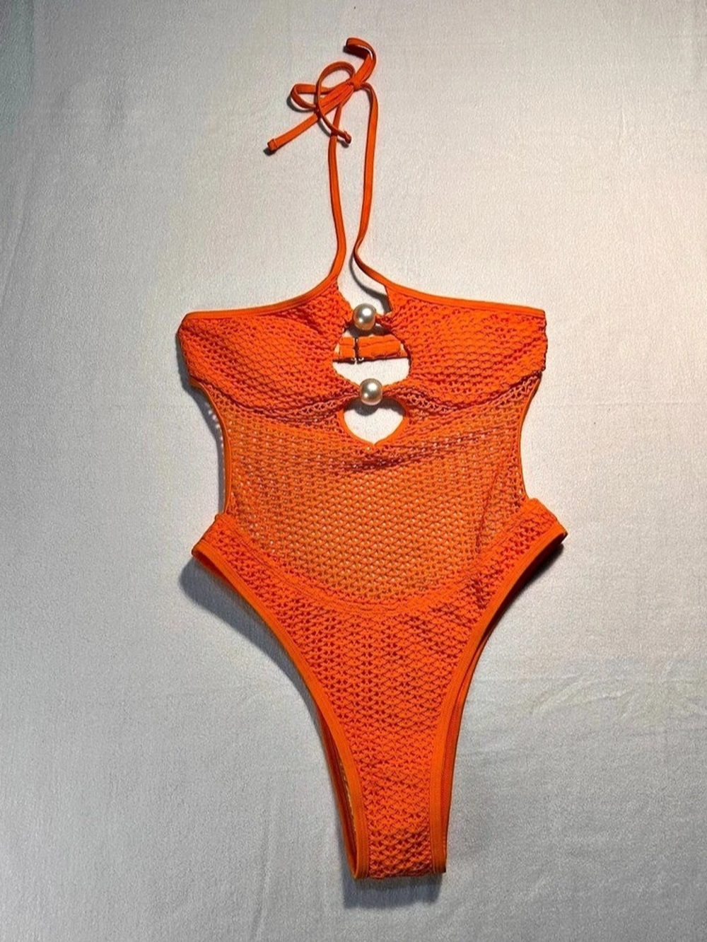 NWT Cupshe Full Ignition Crochet Cutout Monokini Swimsuit Mermaid Malibu Barbie
